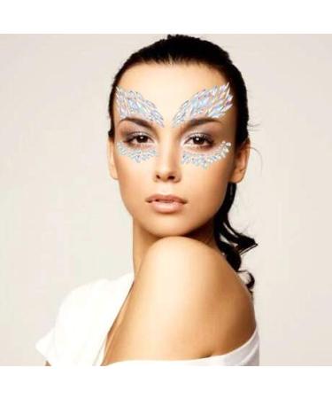 Blindery Rhinestone Face Jewels - Festival Rave Gem Stickers for Women & Girls - 2PCS - Buy Online on GoSupps.com