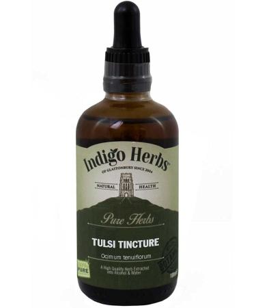 Indigo Herbs Tulsi Tincture 100ml | Holy Basil | Ayurvedic Supplement 100 ml (Pack of 1) - Buy Online on GoSupps.com