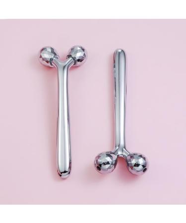 Shop 3D Roller Ball Face Massage Wand | V-Face God Kinn Metal & Plastic - Gold & Silver Options - Buy Online on GoSupps.com