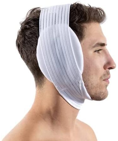 Face Wrap & Ear Surgery Pillow | Chin Compression Garment for Facial Surgery - Face Lift Kit | Otoplasty & TMJ Recovery (S18) - Buy Online on GoSupps.com