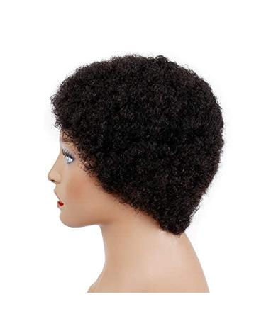 Boccte Afro Wig - Curly Short Human Hair Wigs for Black Women | Brazilian Natural Black No Cap Needed - Buy Online on GoSupps.com
