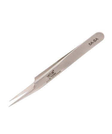 Vetus Tweezer Stainless Steel Non-magnetic Curved Pointed Tip Precision Eyelash Eyebrow Extensions Lashing Tool (5a-sa)