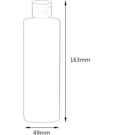 Zeoabsy 4-Pack 250ml Transparent PET Plastic Bottles with Black Hinged Lid - Portable Travel Containers for Cosmetic Fluids & Oils - Buy Online on GoSupps.com
