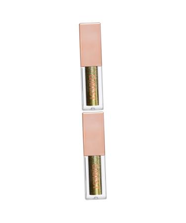 Beavorty 2 Pcs Eyeshadow Matte Shimmer Eyeliners Keychain Essential Oil Roller Eye Makeup Eye Shadow Liquid 1 count (Pack of 1) As Shownx2pcs