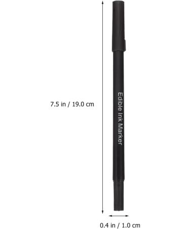 Hemoton 2Pieces Black Food Coloring Markers Ultra Fine Tip (0.7mm) Edible Pen Food Grade Writer for Decorating Painting Drawing Baking Fondant Cake - Buy Online on GoSupps.com