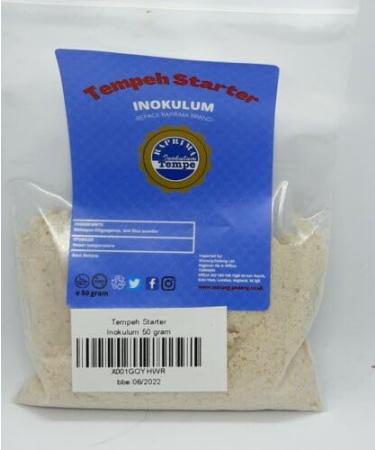 Tempeh Starter/Live Culture/Ragi Tempe/Inokulum-Non GMO-Halal 50 Gram