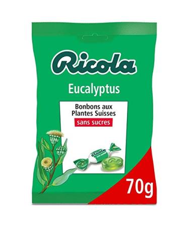 Ricola - Sugar-free Eucalyptus 70 g - Pack of 4