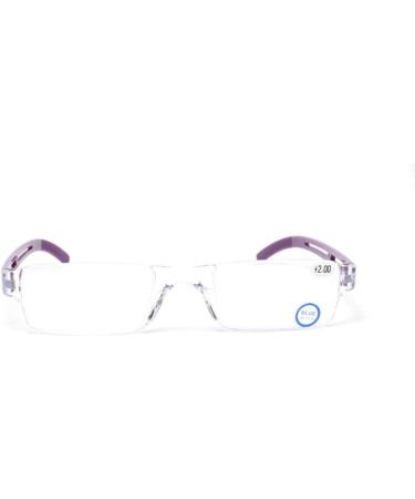 Shop Kokobin Frameworkless +2.0 Reading Glasses - Anti Blue Light Visual Aid for Men & Women (Purple) | International Shipping - Buy Online on GoSupps.com