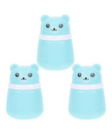 FOMIYES Lot de 3 houppettes poudre pour b b : r cipient pour poudre pour peau d licate r cipient en forme d'ours pour voyage et ext rieur