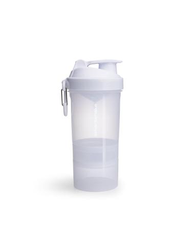 Smarsthake Original2GO Pure White - Protein Shaker with powder compartment sports bottle dishwasher safe bpa free - Buy Online on GoSupps.com