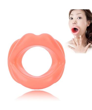 Oral Mouth Muscle Massage Tool Silicone Face Slimming Tightening Smile Trainer Lip Exerciser for Muscles Stretching Lifting Exercise Lips Traine Red
