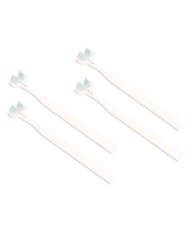 Beavorty 4pcs Convenient Bristles Brush Tooth Dual-head Cat Supplies Pet Dog Accessory Puppy Small