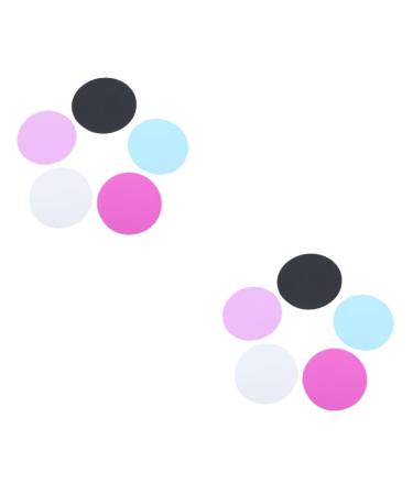 FOMIYES 10 Pcs Nail Gel Color Board Professional Nail Polish Nail Polish for Makeup Pallet Drawing Color Palette Mini Nail Polish Silicone Gel Color Mixing Tray Makeup Foundation Make up