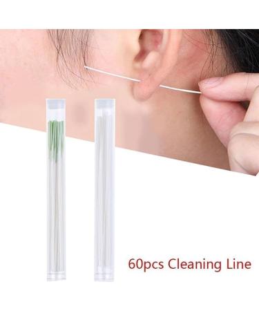 60Pcs Purple Pierced Ear Hole Cleaning Set Ear Hole Cleaner Herb Solution Paper Floss Ear Hole Aftercare Tools Kit Disposable Earrings Hole Cleaner - Buy Online on GoSupps.com