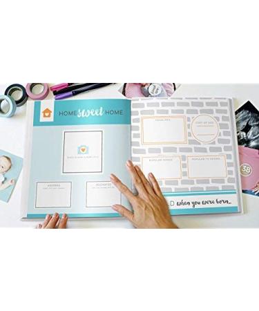 Bobee Baby Book  a photo scrapbook for boys milestone baby's first year memory book made simple adorable keepsake to document newborn through five years including adoption baby pictures single parent gifts baby journal for boy baby shower book album Blue - Buy Online on GoSupps.com