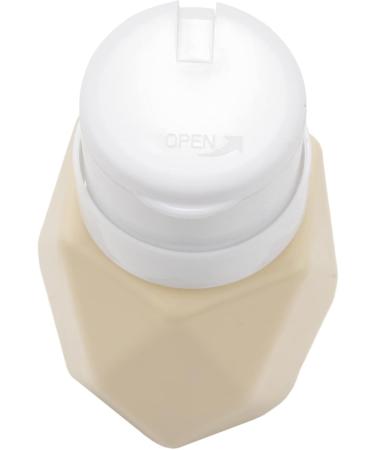 RIYAN Beige Rhombus Nail Art Pump Dispenser Empty 200ML Bottle Acrylic Gel Polish Remover Cleaner Liquid Container Storage Manicure Tool - Buy Online on GoSupps.com