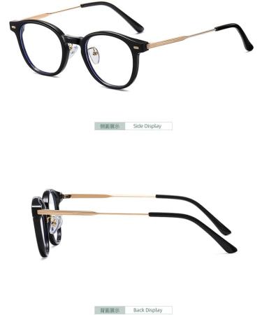 Buy SERONI Metal Temples Round TR90 Blue Light Blocking Glasses - Anti UV Ray Computer Reading Glasses for Men & Women - 47mm Stylish Frames - Buy Online on GoSupps.com