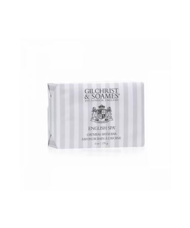 Gilchrist & Soames English Spa Oatmeal Hand and Body Bar Soap - 6oz - Citrus and Herbal Notes Triple-Milled Zero Parabens