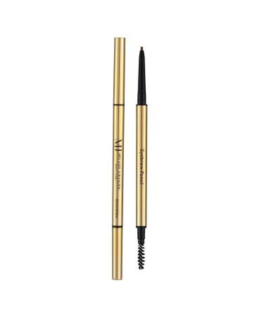 Eyebrow Definer Pencil | Fill in Draw Fine Lines and add volume to your Brows | Long Lasting and Waterproof | Precision Smart Double Ended Design | Mela Beauty Studio Professional Makeup (Chocolate)