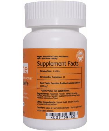 SunOne Herbal Supplements for Cold & Flu Relief - Non-Drowsy Formula | Shop Internationally - Buy Online on GoSupps.com