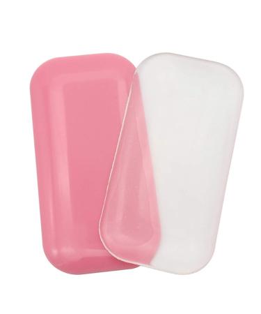 2pcs Pink Clear Silicone Eyelash Pallet Holder Reuseable Eye Lashes Pads Pallet Stand Fake Eyelash Holder False Lash Extension Plant Pillow Anti Slip False Eyelash Tray for Grafting Eyelash Extensions