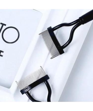 Shop Foldable Eyelash Curler with Metal Teeth - Black Eyelash Separator for Perfect Makeup - Buy Online on GoSupps.com