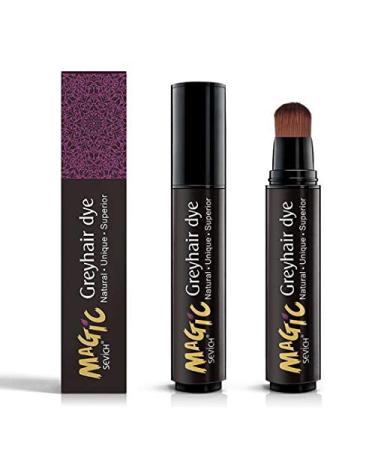 gowwim Temporary Hair Dye Pen Brush Root Touch Up Hair Colour Instant Root Concealer Cover Grey White Hair Root(Black)