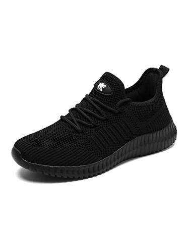 SKTRIP Men's Walking Shoes Lightweight Sports Shoes Breathable Mesh Shoes Casual Jogging Non-Slip Gym Outdoor Workout Men's Running Shoes Comfortable Tennis Shoes Black 11 Allblack