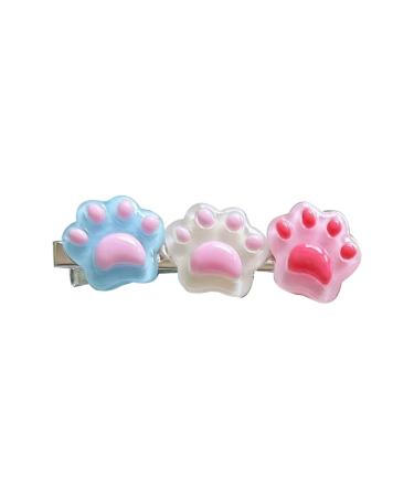 Limtula Jelly Feeling Shape Hair Clip for Hot Girls Hair Barrettes Clear Ponytail Hair Barrettes for Teens Girls Cat paw
