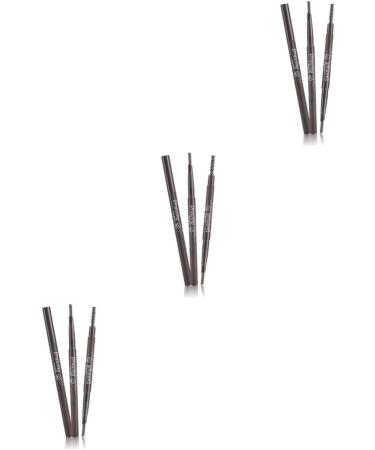 Angoily 3pcs 2 1 Eyebrow Pen Gothic+mirror Eyebrow Pencils Eyebrow Brush To Rotate Five Colors - Buy Online on GoSupps.com