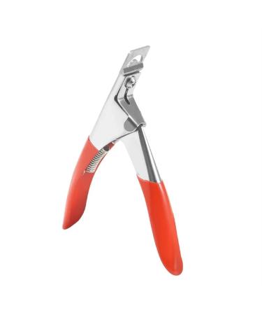 Professional Nail Art Nail Clippers U-Shaped Stainless Steel Nail Clippers DIY French Style Suitable for Professionals and Family Individuals (Color : Red)