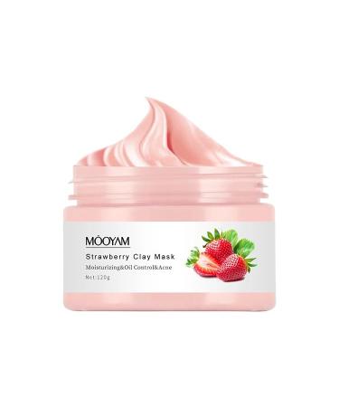 Superfood skincare dead sea mud clay mask detox anti-ageing oil control and moisturising. 120ml (Strawberry)