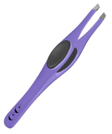 Cocos Eyebrow Tweezers for Women & Men - Tweezers Precision Engineered from Medical Grade Stainless Steel - Fine & Ingrown Hair Tweezers, Non Slip, Sharp & Slanted for A Perfect Grip, 1 Pack Purple (1 pack)