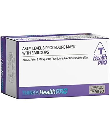 THINKA Level 3 FACE MASK with EARLOOPS (50pcs)-Medical Mask - Surgical Mask -ASTM Level 3 Mask - Buy Online on GoSupps.com