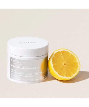 Mary&May Vitamin B C E Cleansing Balm | Gentle Makeup Remover & Skin Purifier | Hypoallergenic Cruelty-Free | 4.06oz for Glowing Skin - Buy Online on GoSupps.com