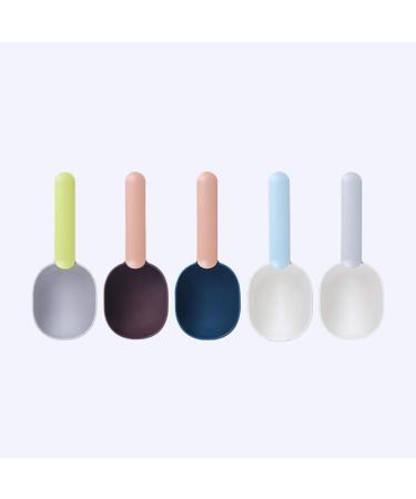 Hemobllo Pet Dog Cat Food Shovel - Scoop Feeder Tool Small Pet Dog Cat Supplies 5pcs (Gray Green White Blue White Gray Blue Pink Coffee Pink Each 1PC) - Buy Online on GoSupps.com