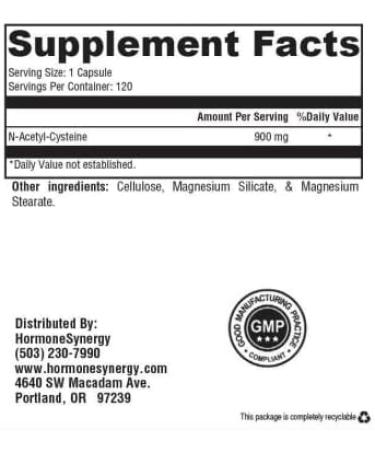 NAC N-Acetyl Cysteine 900mg Capsules | 120 ct | Antioxidant and Immune Support - Buy Online on GoSupps.com
