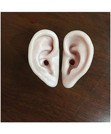 Simulation Silicone Ear Model - Soft Silicone Ear Model for Acupuncture Ear Picking Piercing Practice Training Ear Model Ear Learning Props