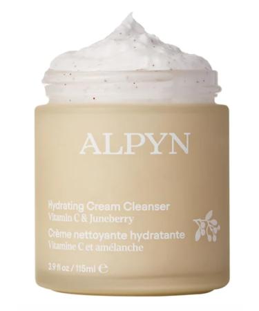 ALPYN Hydrating Cold Cream Cleanser with Vitamin C & Juneberry | Removes Dirt Oil & Makeup | Exfoliates Dryness for Soft & Smooth Skin | 3.9 oz / 115 ml