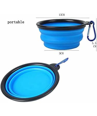 Woodlandu Collapsible Dog Travel Bowls Silicone Portable pet Bowl for Hiking Camping Feeding Dish and Water for Long Walks and Bike Rides for the Dogs.Expandable Cup for Pet Dog Cat Food Water Free Carabiner Green and Blue - Buy Online on GoSupps.com