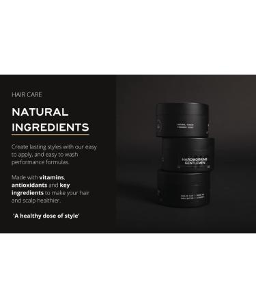 Hardworking Gentlemen Medium Hold Hair Clay - All Natural Matte Finish - 3oz - Long Lasting Hold - Buy Online on GoSupps.com