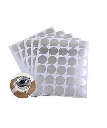 Disposable Eyelash Extension Adhesive Aluminum Foil Glue Pallet Sticker Pads 2.1 cm (300 Pieces 10 Sheets)