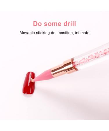 Rhinestone Picker Dotting Pen - Dual Ended Diamond Painting Wax Pencil & Crystal Nail Tool - Pink Nail Dotting Pen for Precision Crafting - Buy Online on GoSupps.com
