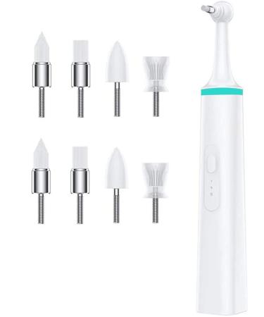 Danive portable electric toothbrush 3 cleaning modes Easy to use 8 brush heads tartar removal plaque dental care gift (size: green)