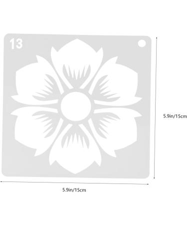 NUOBESTY 20pcs Set Sunflower Cutout Painting Template Mandala Flower Stencil Diy Craft Hollow Flower Painting White 15X15CM - Buy Online on GoSupps.com