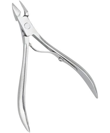 Silver Stainless Steel Nail Dead Skin Clipper with Beveled Mouth for Easy Cuticle and Hangnail Trimming Professional Manicure Pedicure Tool for Nail Art Salon and Home - Buy Online on GoSupps.com