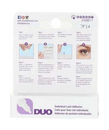 Duo Individual Lash Adhesive Clear 0.25oz - Strong Hold & Quick Dry | International Shipping Available - Buy Online on GoSupps.com