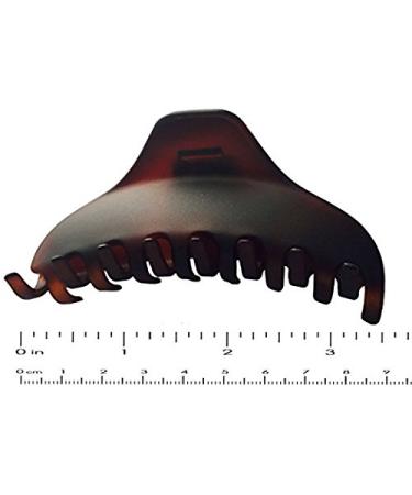 Parcelona French Thin Boss Medium Dark Brown Shell Matte Hair Claw Clip - 3.5 Inches - Buy Online on GoSupps.com