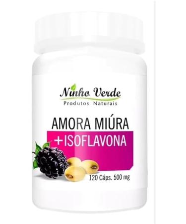 Amora Miura + Isoflavona 500Mg (120 capsules) Imported from Brazil | Morus + Glycine max L