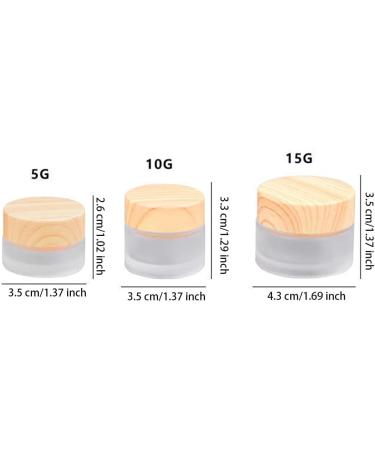 Dajidafu Glass Woman Face Cream Dispenser Replacement Wood Grain Lid Anti-corrosive Makeup Cosmetic Travelling Empty Container 15g - Buy Online on GoSupps.com